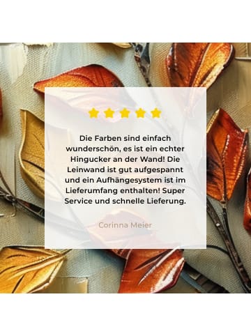 MuchoWow Leinwand bilder Herbstblätter (BxH)