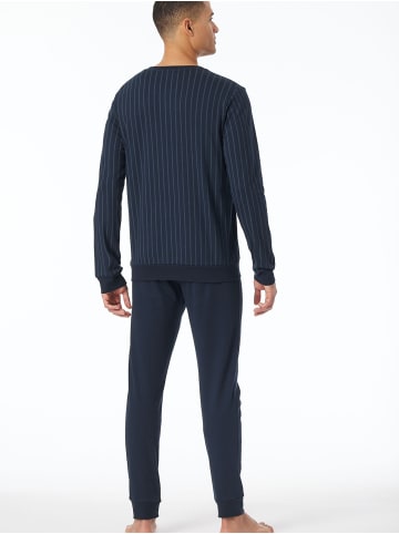 Schiesser Pyjama Fine Interlock in Dunkelblau