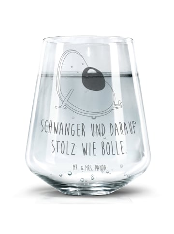 Mr. & Mrs. Panda Trinkglas Avocado Schwangerschaft mit Spruch in Transparent