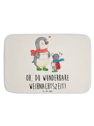 Mr. & Mrs. Panda Badvorleger Smörle Winterzeit mit Spruch in Weiß