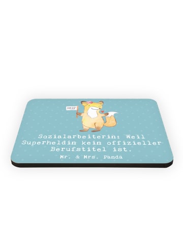 Mr. & Mrs. Panda Magnet Sozialarbeiterin Heldin mit Spruch in Meeresbrise