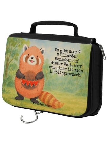 Mr. & Mrs. Panda badtasche Roter Panda Design mit Spruch in Weiß