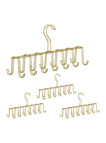 relaxdays 4x Gürtelhalter in Gold