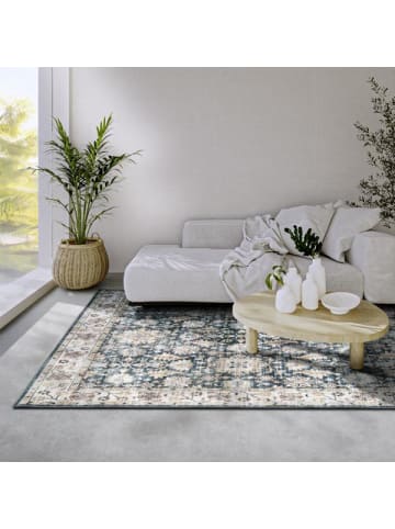 Elle Decoration ELLE Decoration Imagination Kurzflorteppich Saveh - blau, creme