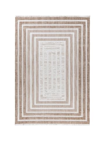 Kayoom Kurzflor Teppich Sarai 125 in braun - beige - rechteckig