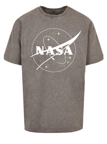 F4NT4STIC Herren Oversize T-Shirt NASA Classic Insignia Logo in Asphalt