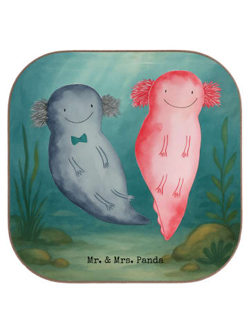 Mr. & Mrs. Panda Untersetzer für Gläser Axolotl Liebe Design ohn... in Weiß