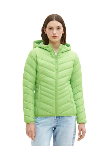 Tom Tailor Übergangs Stepp Jacke mit Kapuze Puffer Basic in Grün