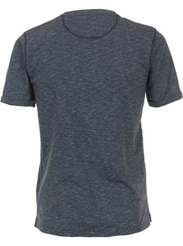 CASAMODA Knopfleisten T-Shirt für Herren in dunkel-grau