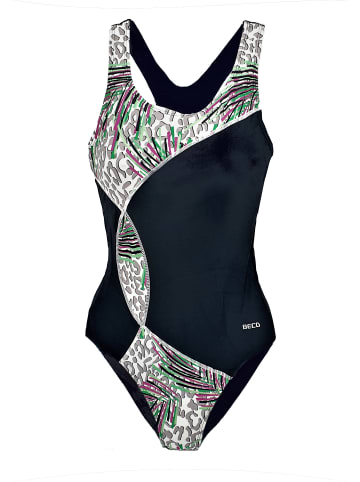 BECO the world of aquasports Badeanzug Maxpower Swimsuit BECO- Aqua-Leo in schwarz-bunt