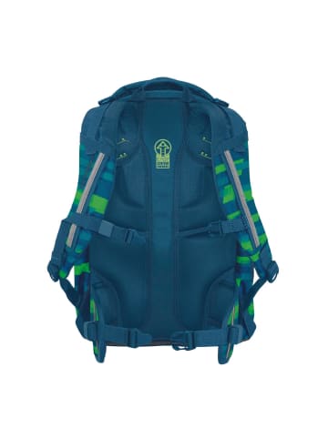 Coocazoo Schulrucksack MATE Lime Stripe in grün/blau