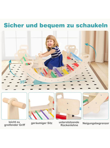 COSTWAY 4 in 1 Kletterbogen mit Sitz ab 1 Jahre in Bunt