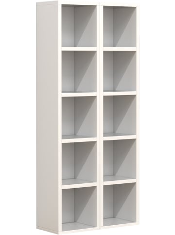 VCM  Holz CD DVD Stand Aufbewahrung Deko Regal Megosa S in Weiß