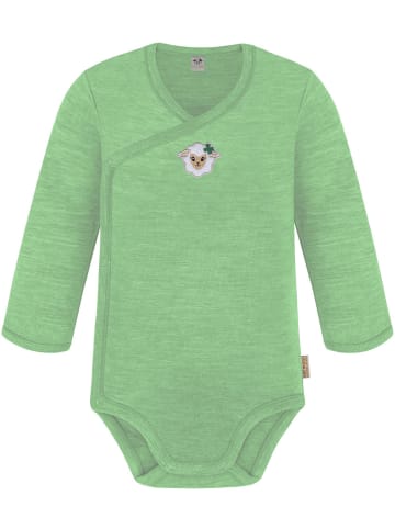 Normani Outdoor Sports 3er Pack Baby Merino Langarm Wickelbody in Blau/Grau/Grün