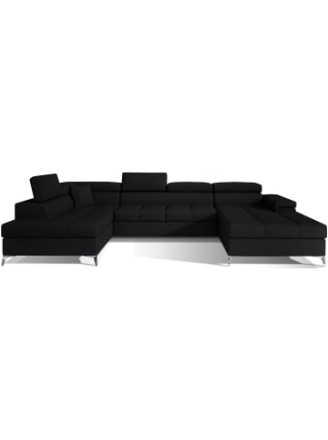 MF Design Eduard Recamiere Links in Schwarz -  (L) 205 x (B) 337 x (H) 88 cm
