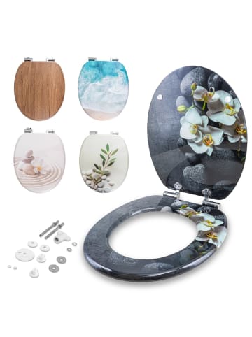 Benkstein WC-Sitz MDF dunkelgrau  grau