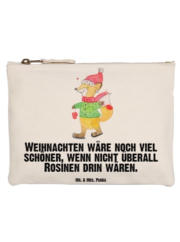 Mr. & Mrs. Panda Schminktasche Fuchs  Schlittschuhe mit Spruch in Weiß