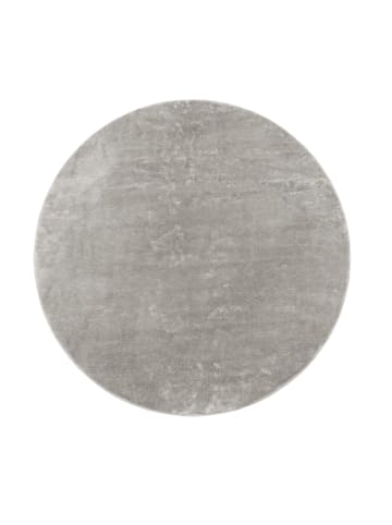 KADIMA DESIGN Teppich Kurzflor waschbar Unifarben Wohnzimmer in Grau