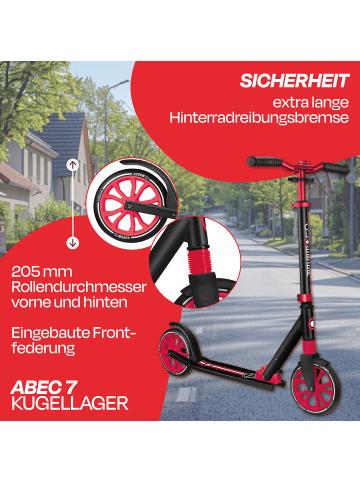 GLOBBER Scooter NL 205 in schwarz-rot