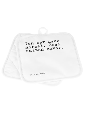 Mr. & Mrs. Panda topfhalter Ich war ganz normal.... mit Spruch in Weiß