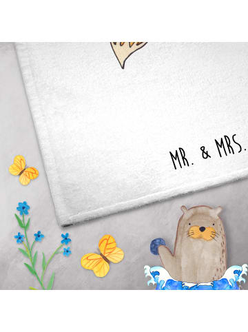 Mr. & Mrs. Panda Handtuch Fuchs Sterne ohne Spruch in Weiß