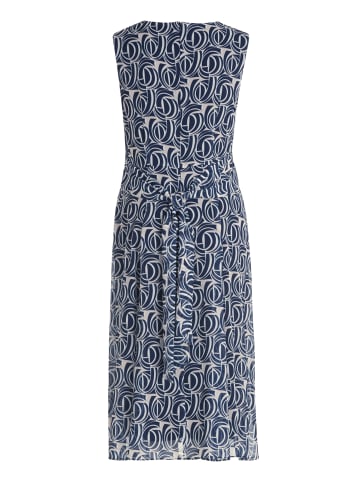 BETTY & CO Chiffonkleid ohne Arm in Nature/Dark Blue