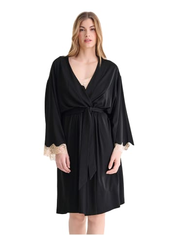 Lisca Morgenmantel - 100 cm in black