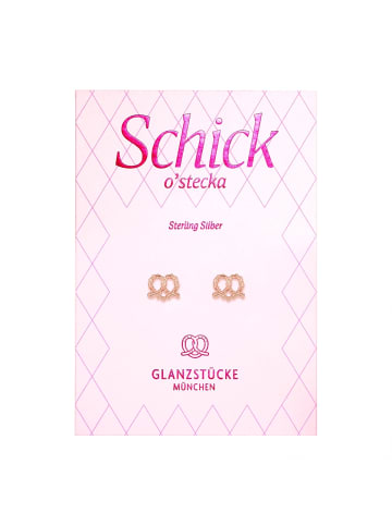 Glanzstücke München Ohrringe Herz-Breze aus Sterling Silber in roségold