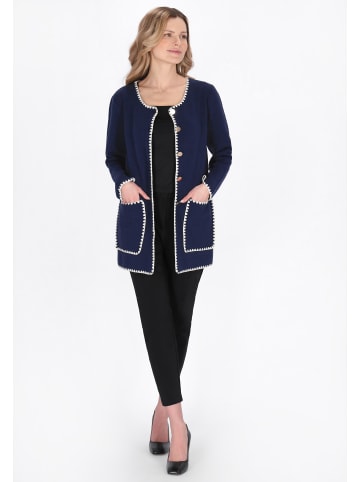 usha BLACK LABEL Women Cardigan in navy offwhite