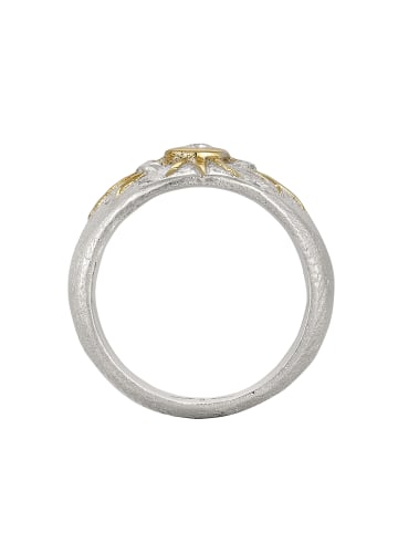 KUZZOI Ring 925 Sterling Silber in Zweifarbig
