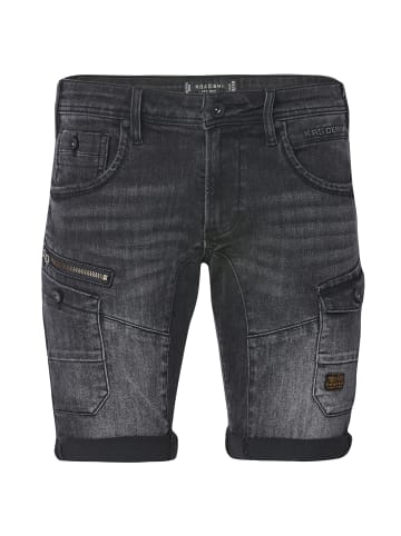 KOROSHI Regular fit stretch denim bermuda shorts. in SCHWARZER DENIM