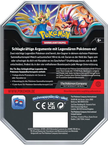 Pokémon Pokémon Tin 122 Zacian in Mehrfarbig ab 6 Jahre