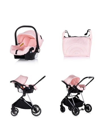 Chipolino Kinderwagen Aura 3 in 1 in rosa