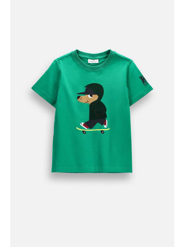 Coccodrillo Baumwoll-T-Shirt mit kurzen Ärmeln in grün