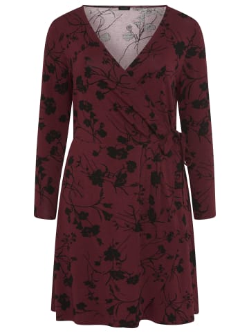 Laura Scott Wickelkleid in bordeaux-geblümt