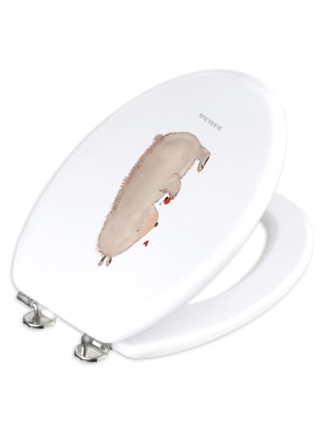 Mr. & Mrs. Panda WC Brille Bär Marienkäfer ohne Spruch in Weiß