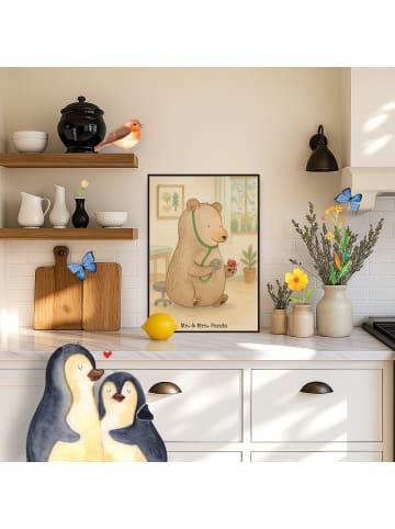 Mr. & Mrs. Panda Wandbild Bär Arzt Design ohne Spruch in Weiß
