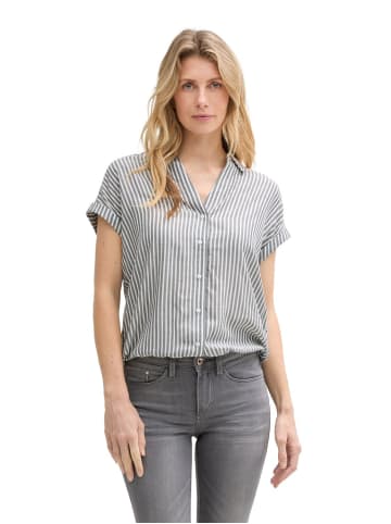 Tom Tailor Bluse BLOUSE STRIPED SHORTSLEEVE in Mehrfarbig