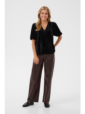 Kaffe Kurzarm-Bluse KAelva Regular fit in Black Deep