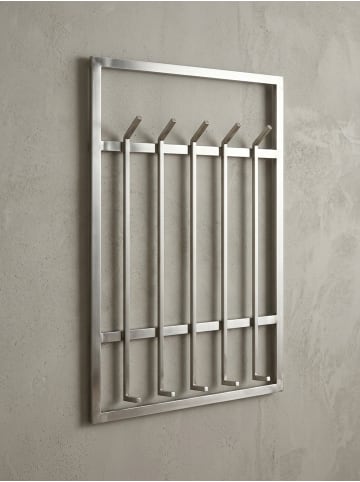 KADIMA DESIGN Wandgarderobe Metall Silber 60x100x7,5cm Design Flurgarderobe Stahl