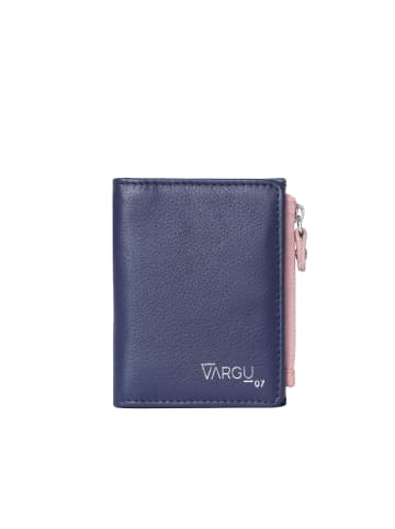 VARGU Echtleder Geldbörse SINE 1 in purple - sky blue