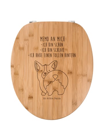 Mr. & Mrs. Panda WC Sitz Corgi Po mit Spruch in Transparent