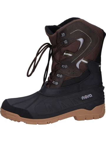 Spirale Winterstiefel Till Canadian gefüttert in schwarz/braun in schwarz/braun