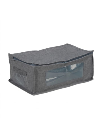 relaxdays 3x Aufbewahrungstasche in Grau - (B)45 x (H)20 x (T)30 cm