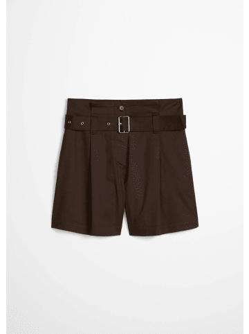 Marc O'Polo Paperbag-Shorts wide in Burnt Coffee