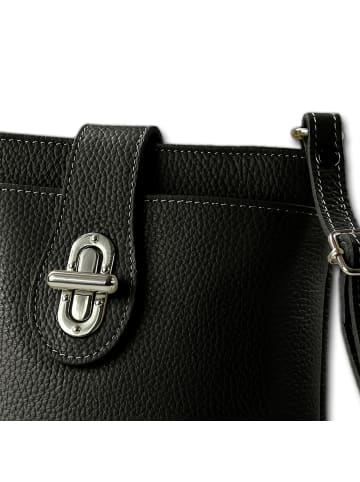 Toscanto Leder Umhängetasche Toscanto Tasche schwarz ca. 22cm