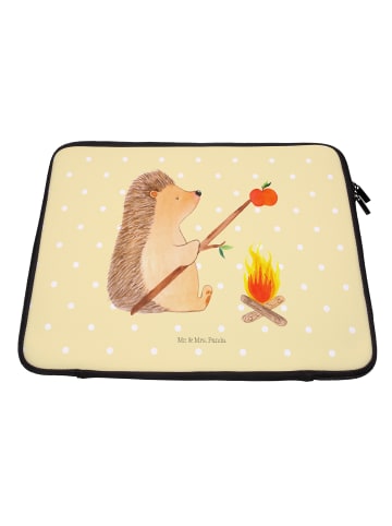 Mr. & Mrs. Panda Laptop Tasche Igel Grillen ohne Spruch in Gelb Pastell
