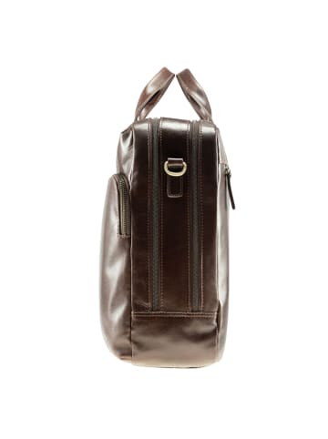 Jost Skagen Aktentasche Leder 40 cm Laptopfach redbrown
