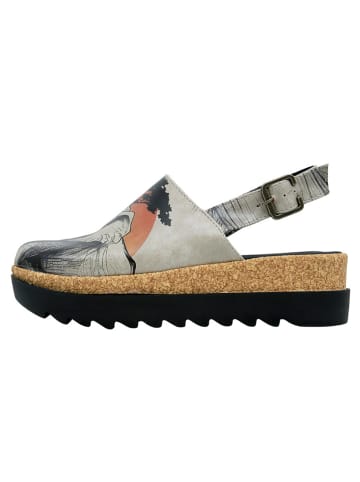 Dogo Akita Sandalen - Sunset Animals in Grau