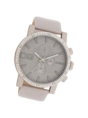 Oozoo Analog-Armbanduhr Oozoo Timepieces grau extra groß (ca. 48mm)